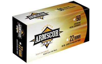 ARMSCOR 22WMR 40GR JHP 50/5000