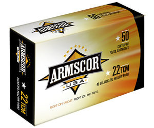 ARMSCOR 22TCM 40GR JHP 50/1000